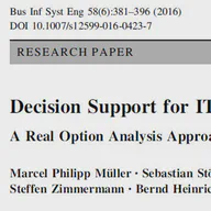 Decision Support for IT Investment Projects